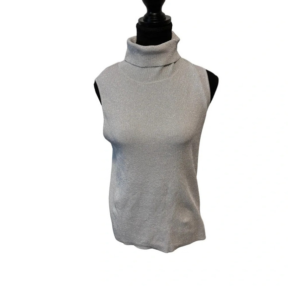 Tommy  Hilfiger Denim | Sparkly Sleeveless Turtleneck Top | Size XL - Picture 1 of 11